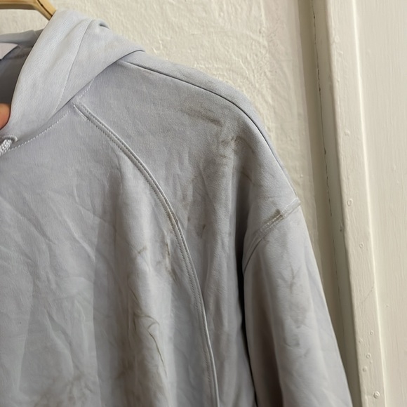 ATHLETA Women's Seasoft Bubble Hem Pullover Hoodie Size US XS In Snowflake Blue - Picture 6 of 12